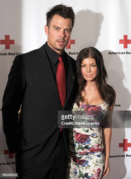 Josh Duhamel and singer Fergie attends The American Red Cross Red Tie Affair Fundraiser Gala at Fairmont Miramar Hotel on April 17, 2010 in Santa...