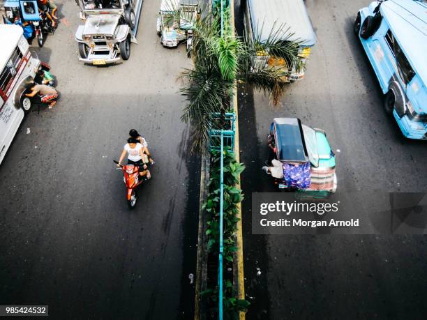 filipino traffic - jeepney stock pictures, royalty-free photos & images