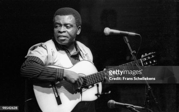 Guitarist Francis Bebey performs live on stage in Vredenburg, Utrecht, Holland on May 31 1986