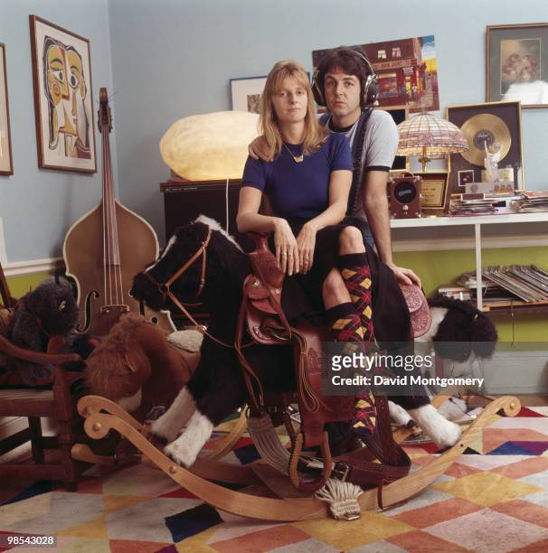 Paul McCartney and his wife Linda , 4th April 1976.