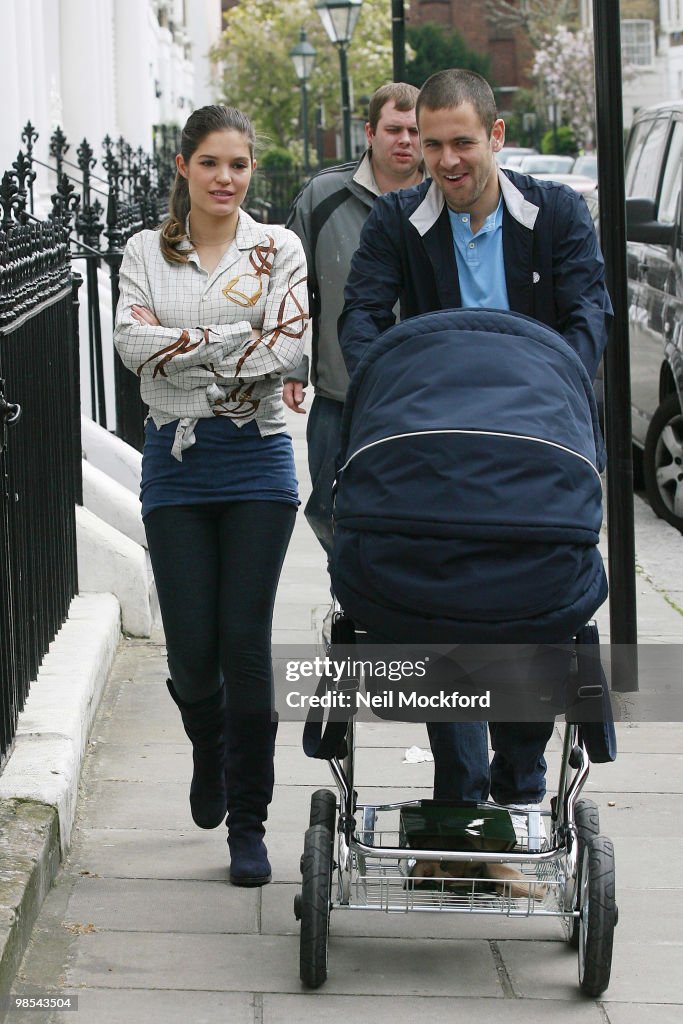 Joe And Carly Cole Take A Stroll With Their Baby Daughter Ruby Tatiana