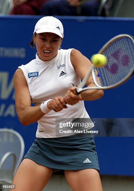 Martina Hingis of Switzerland in action during her 6-4, 6-3 victory over Elena Likhovtseva of Russia in the Third Round of the Italian Open at the...