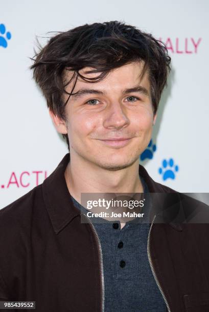 Scott Chambers attends the UK premiere of 'Patrick' at an exclusive private London garden on June 27, 2018 in London, England.