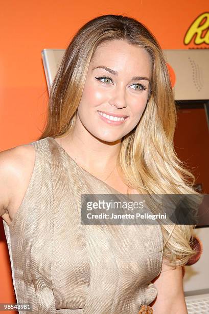 Lauren Conrad joins the campaign to declare May 18th "I Love Reese's Day" at Hershey's Times Square on April 19, 2010 in New York City.