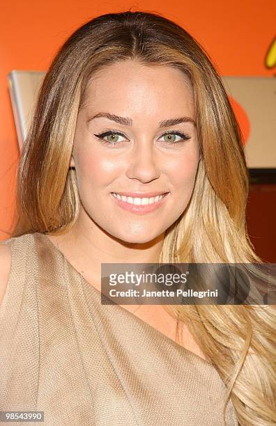 Lauren Conrad joins the campaign to declare May 18th "I Love Reese's Day" at Hershey's Times Square on April 19, 2010 in New York City.