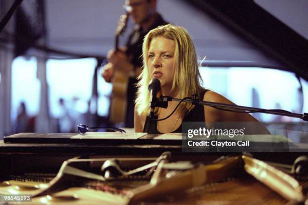 Diana Krall performing at the New Orleans Jazz & Heritage Festival on May 6, 2000.