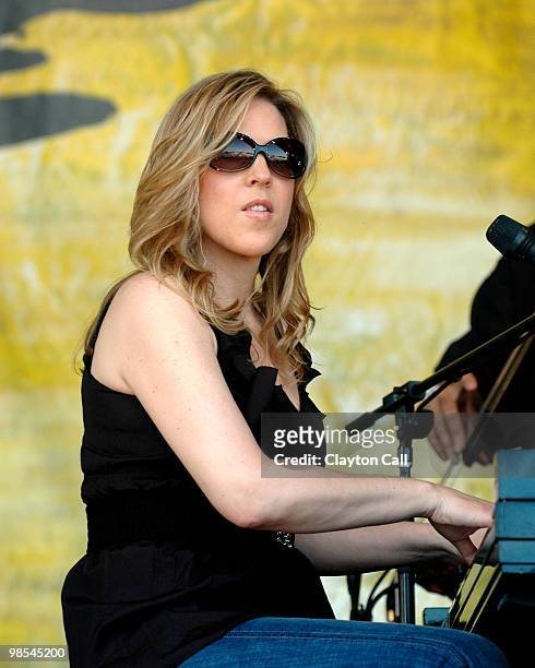 Diana Krall performing at the New Orleans Jazz & Heritage Festival on May 3, 2008.
