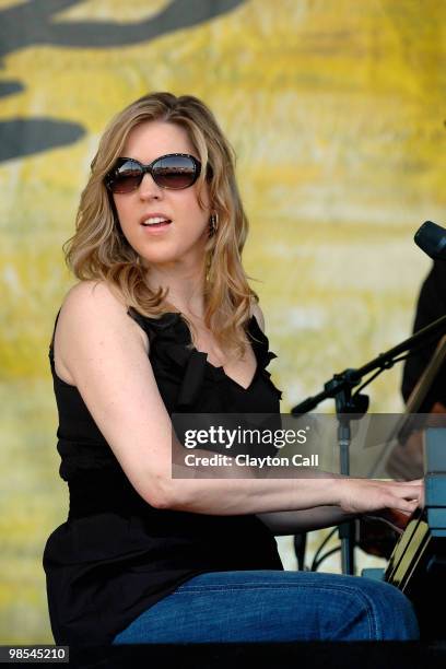 Diana Krall performing at the New Orleans Jazz & Heritage Festival on May 3, 2008.