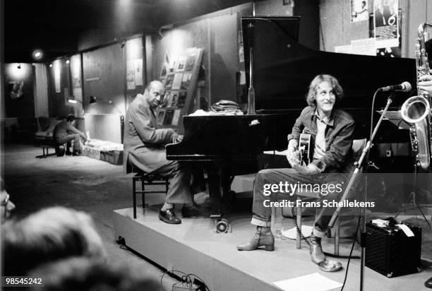 Horace Parlan and Doug Rainey posed in BIM Huis, Amsterdam, Netherlands on April 29 1983 Amsterdam/ Holland April 29, 1983