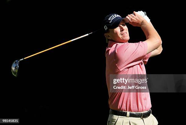 Steve Stricker hits a shot during the final round of the Northern Trust Open at Riviera Country Club on February 7, 2010 in Pacific Palisades,...