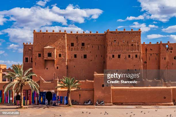 taourit kasbah in ouarzazate, morocco - kasbah of taourirt stock pictures, royalty-free photos & images