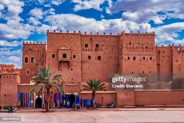 taourit kasbah in ouarzazate, morocco - kasbah of taourirt stock pictures, royalty-free photos & images