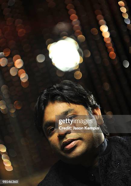 Indian singer A.R. Rahman hosts a press conference for his upcoming tour at K Lounge on April 19, 2010 in New York City.