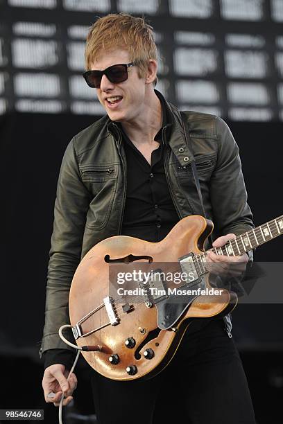 Britt Daniel of Spoon performs as part of the Coachella Valley Music and Arts Festival at the Empire Polo Fields on April 18, 2010 in Indio,...