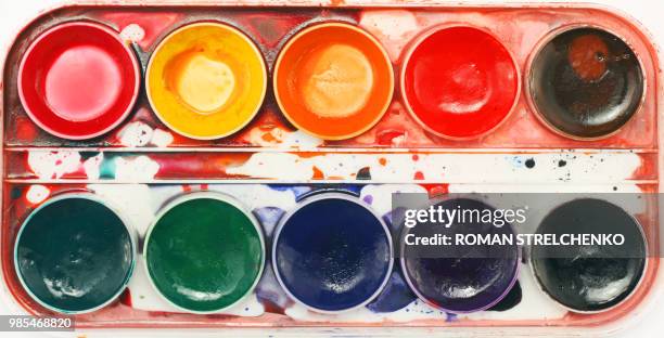 watercolor color palette background - color palette bildbanksfoton och bilder