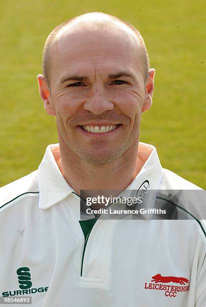 Paul Nixon of Leicestershire CCC poses for a Portrait during a madia day at Grace Road on April 19, 2010 in Leicester, England.