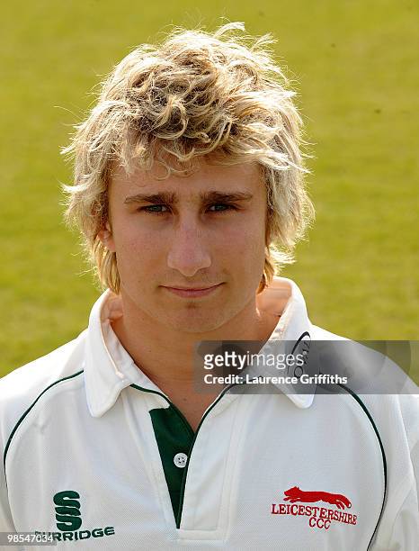 James Taylor of Leicestershire CCC poses for a Portrait during a madia day at Grace Road on April 19, 2010 in Leicester, England.