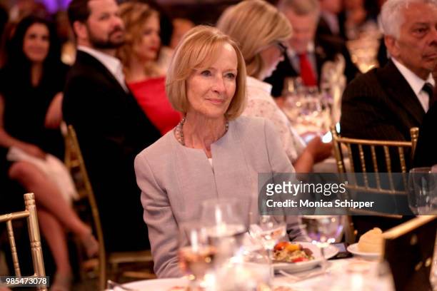 Judy Woodruff attends The Gracies, presented by the Alliance for Women in Media Foundation at Cipriani 42nd Street on June 27, 2018 in New York City.