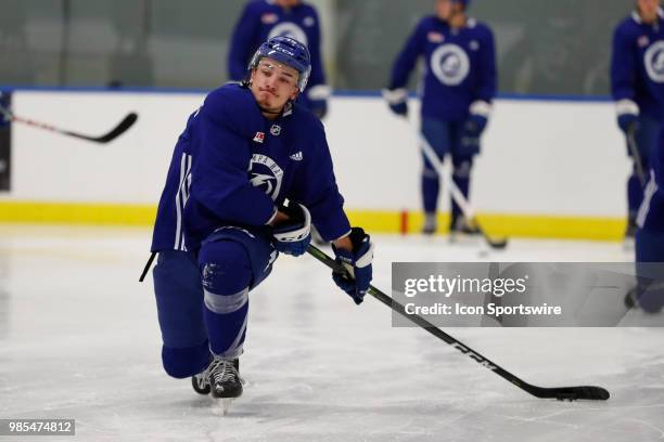 Tampa Bay Lightning forward Alex Barre-Boulet during the Tampa Bay Lightning Development Camp on June 27, 2018 at The Ice Sports Forum in Tamp, FL.