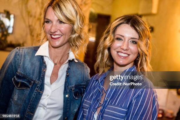 Ellen Hidding and Elena Barolo at Fioraio Bianchi Cafè for Almonds &amp; Flowers, Milan Italy 09 May 2018