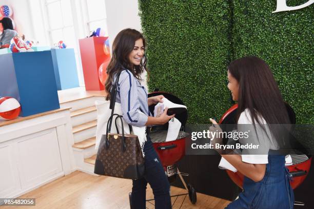 Caila Quinn attend DSW Block Party hosted by Olympians Adam Rippon and Mirai Nagasu on June 27, 2018 at Ramscale Studio in New York City.