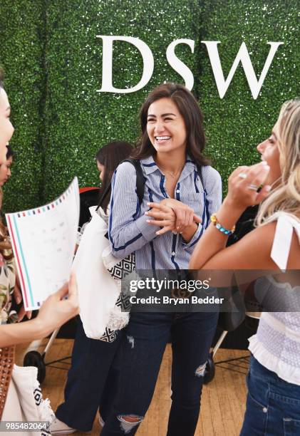 Caila Quinn attend DSW Block Party hosted by Olympians Adam Rippon and Mirai Nagasu on June 27, 2018 at Ramscale Studio in New York City.