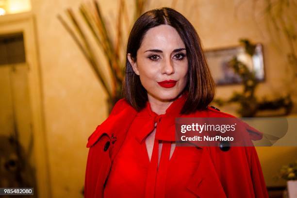 Paola Iezzi at Fioraio Bianchi Cafè for Almonds &amp; Flowers, Milan Italy 09 May 2018