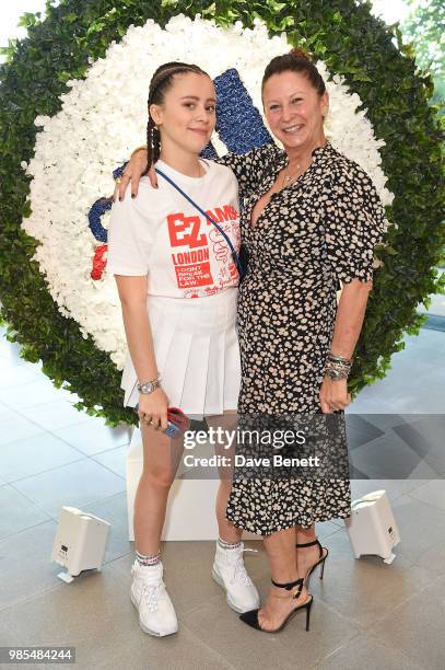 Mercy Cutler and Fran Cutler attend the launch of the Palace x Adidas Wimbledon kit on June 27, 2018 in London, England.