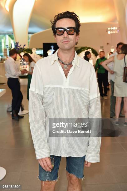 Nick Grimshaw attends the launch of the Palace x Adidas Wimbledon kit on June 27, 2018 in London, England.