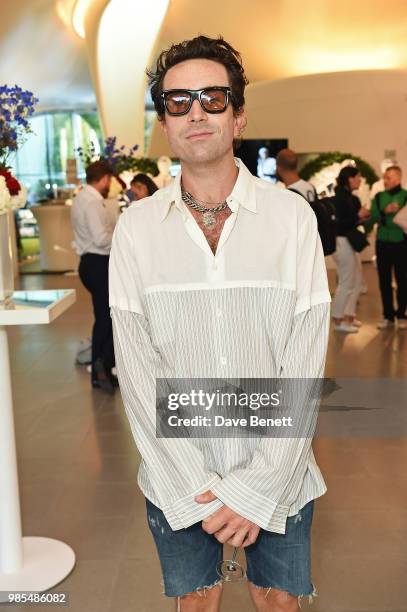 Nick Grimshaw attends the launch of the Palace x Adidas Wimbledon kit on June 27, 2018 in London, England.