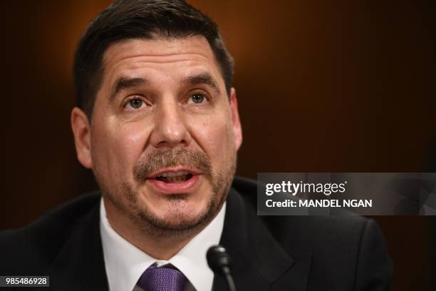 Sprint Executive Chairman Marcelo Claure testifies before the Senate Judiciary Committee's Subcommittee on Antitrust, Competition Policy and Consumer...