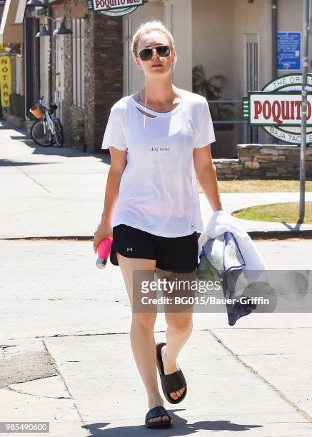Kaley Cuoco is seen on June 27, 2018 in Los Angeles, California.