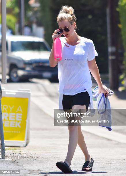 Kaley Cuoco is seen on June 27, 2018 in Los Angeles, California.