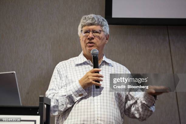 David Tennenhouse, chief research officer of VMware Inc., speaks during the GeekWire Cloud Tech Summit in Bellevue, Washington, U.S., on Wednesday,...