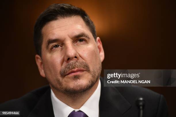 Sprint Executive Chairman Marcelo Claure speaks during the Senate Judiciary Committee's Subcommittee on Antitrust, Competition Policy and Consumer...