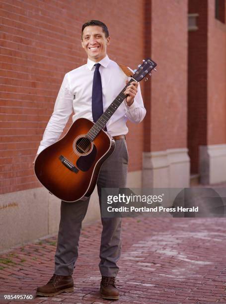 Zak Ringelstein poses for a photo in Portland on Monday, June 11, 2018. Ringelstein is a Democrat who will challenge Sen. Angus King in the fall...