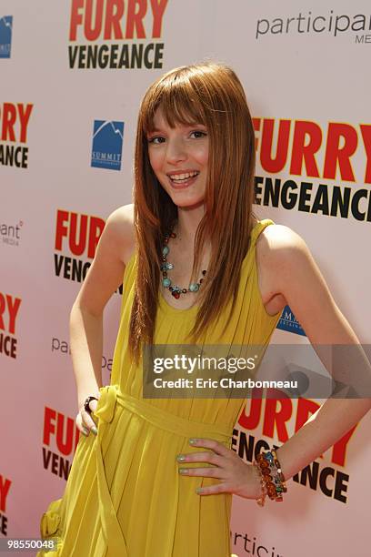 Bella Thorne at Summit Entertainment's Los Angeles Premiere of 'Furry Vengeance' on April 18, 2010 at the Bruin Theatre in Westwood, California.