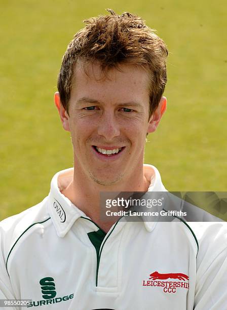 Matthew Boyce of Leicestershire CCC poses for a Portrait during a madia day at Grace Road on April 19, 2010 in Leicester, England.