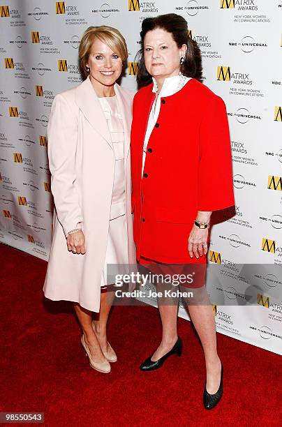 Television personality Katie Couric and senior vice president of public relations, special events & corporate philanthropy for Bloomingdale's Anne...