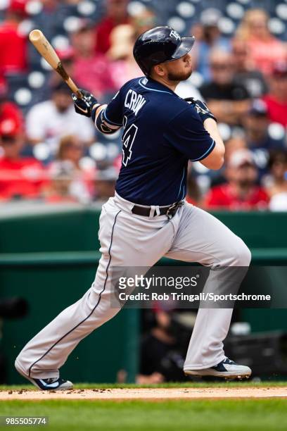 Cron of the Tampa Bay Rays bats during the game against the Washington Nationals at Nationals Park on Wednesday June 6, 2018 in Washington, D.C.
