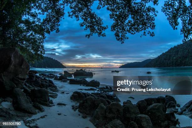 calm sea at surin island - surin beach stock pictures, royalty-free photos & images