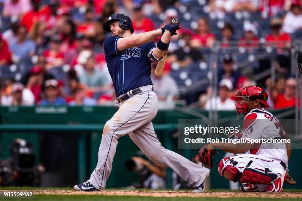 Cron of the Tampa Bay Rays bats during the game against the Washington Nationals at Nationals Park on Wednesday June 6, 2018 in Washington, D.C.