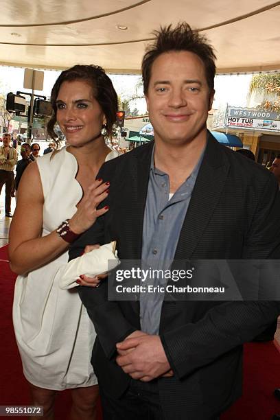 Brooke Shields and Brendan Fraser at Summit Entertainment's Los Angeles Premiere of 'Furry Vengeance' on April 18, 2010 at the Bruin Theatre in...