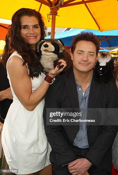 Brooke Shields and Brendan Fraser at Summit Entertainment's Los Angeles Premiere of 'Furry Vengeance' on April 18, 2010 at the Bruin Theatre in...