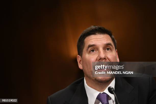 Sprint Executive Chairman Marcelo Claure testifies before the Senate Judiciary Committee's Subcommittee on Antitrust, Competition Policy and Consumer...