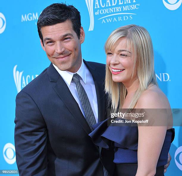 Actor Eddie Cibrian and singer LeAnn Rimes arrive at the 45th Annual Academy Of Country Music Awards - Arrivals at MGM Grand Garden Arena on April...