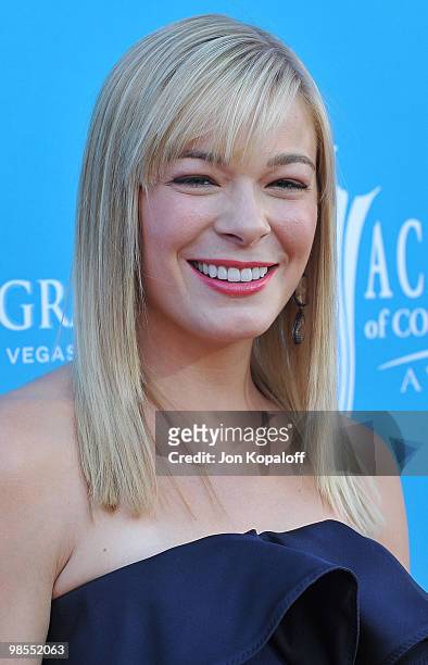 Singer LeAnn Rimes arrive at the 45th Annual Academy Of Country Music Awards - Arrivals at MGM Grand Garden Arena on April 18, 2010 in Las Vegas,...