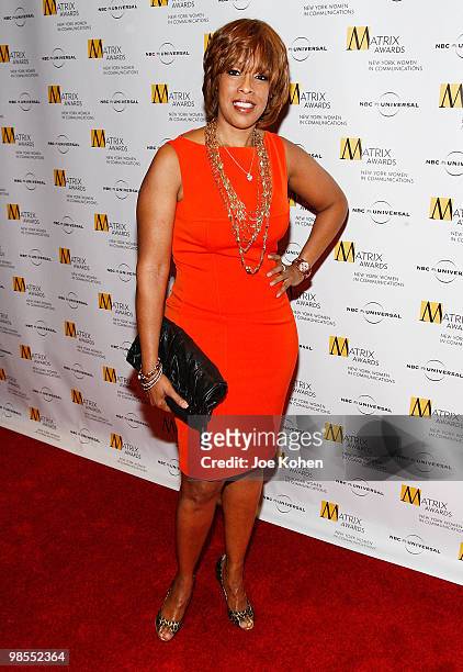 Editor-at-large for O, The Oprah Magazine Gayle King attends the 2010 Matrix Awards presented by New York Women in Communications at The...