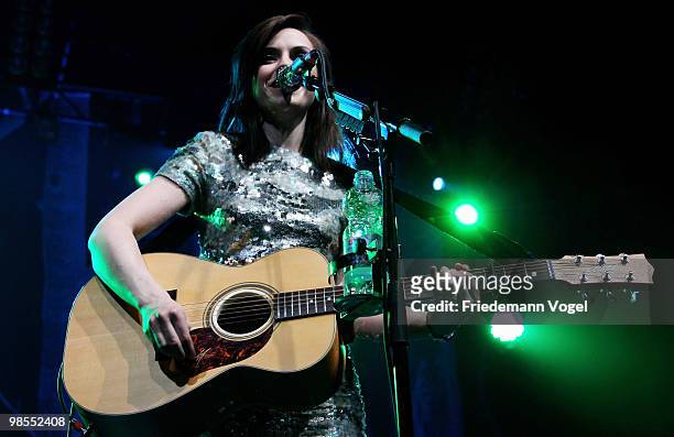 Scottish singer and songwriter Amy McDonald performs during a concert at the E-Werk on April 19, 2010 in Cologne, Germany.