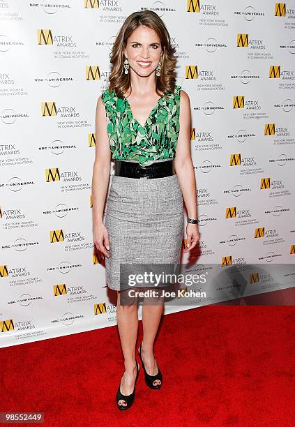 Television personality Natalie Morales attends the 2010 Matrix Awards presented by New York Women in Communications at The Waldorf=Astoria on April...
